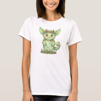 Camiseta Ilustração de Criatura Fantástica Sprite da Flores