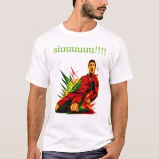 Camiseta Ilustração de Cristiano Ronaldo Portugal