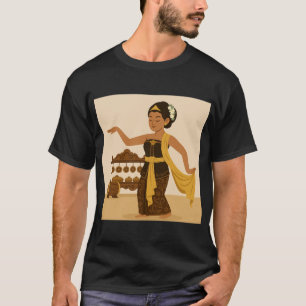 Camiseta "Ilustração de Dançarino Balinês