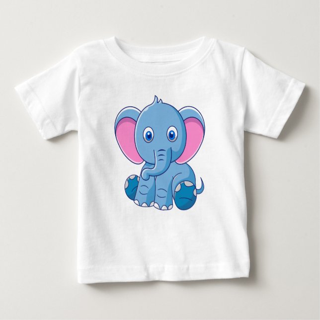 Camiseta Ilustração de desenho animado animal (Frente)