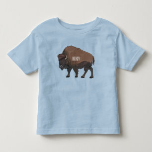 Camiseta Ilustração de desenho animado Bison