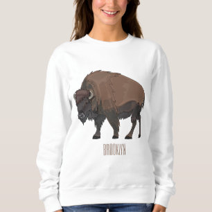 Camiseta Ilustração de desenho animado Bison