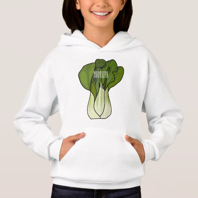 Camiseta Ilustração de desenho animado Bok choy (Frente)