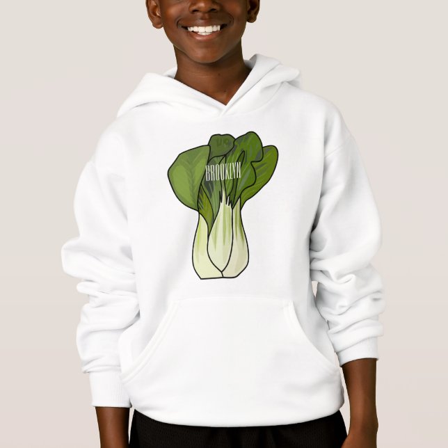 Camiseta Ilustração de desenho animado Bok choy (Frente)