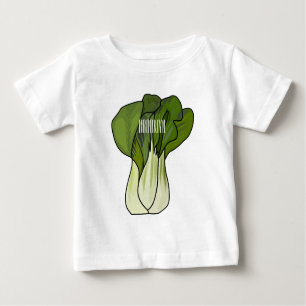 Camiseta Ilustração de desenho animado Bok choy