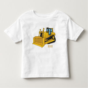 Camiseta Ilustração de desenho animado Bulldozer