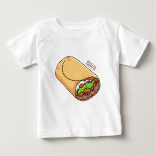 Camiseta Ilustração de desenho animado burrito