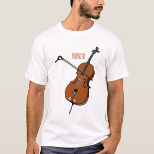 Camiseta Ilustração de desenho animado Cello