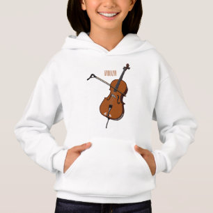 Camiseta Ilustração de desenho animado Cello