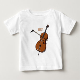 Camiseta Ilustração de desenho animado Cello