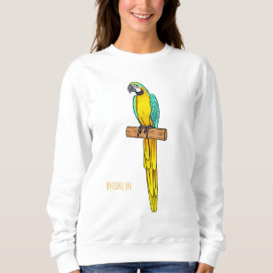 Camiseta Ilustração de desenho animado com arara-arara-azul