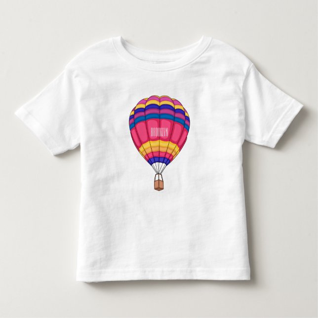 Camiseta Ilustração de desenho animado com balão de ar quen (Frente)