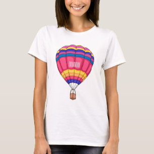 Camiseta Ilustração de desenho animado com balão de ar quen