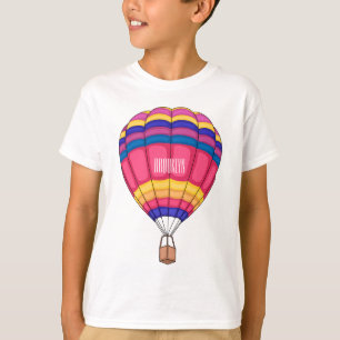Camiseta Ilustração de desenho animado com balão de ar quen