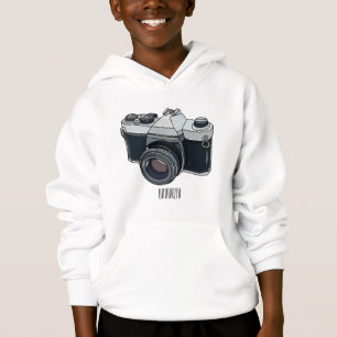 Camiseta Ilustração de desenho animado com câmera de filme