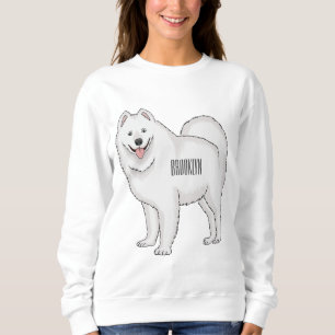 Camiseta Ilustração de desenho animado com cão Samoyed