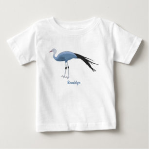 Camiseta Ilustração de desenho animado com guindaste azul