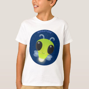 Camiseta Ilustração de desenho animado com inseto de vaga