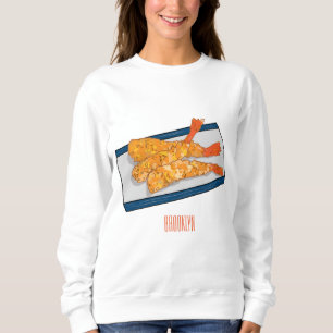 Camiseta Ilustração de desenho animado da tempura do Shrimp