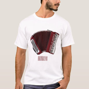 Camiseta Ilustração de desenho animado de Accordion