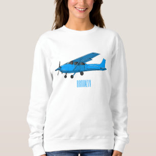 Camiseta Ilustração de desenho animado de aeronaves de asa