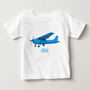 Camiseta Ilustração de desenho animado de aeronaves de asa