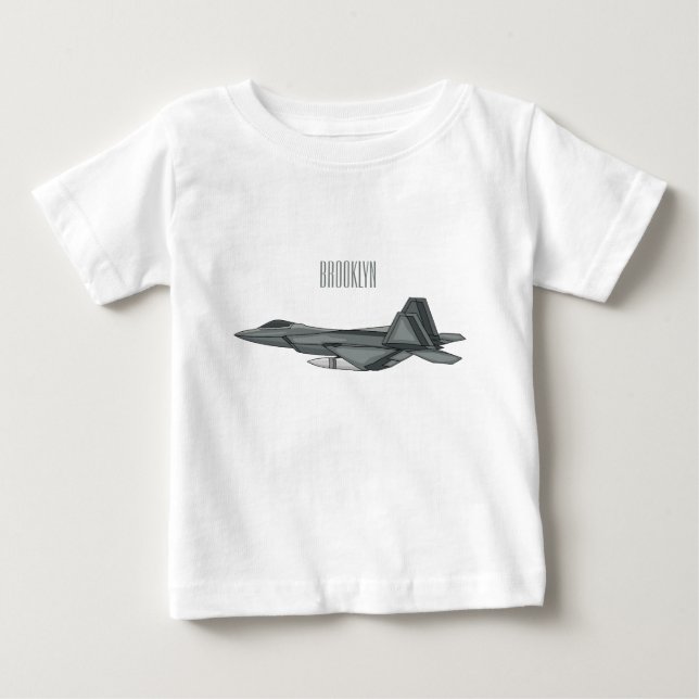 Camiseta Ilustração de desenho animado de aeronaves de comb (Frente)