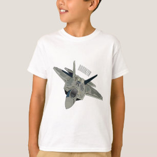 Camiseta Ilustração de desenho animado de aeronaves de comb