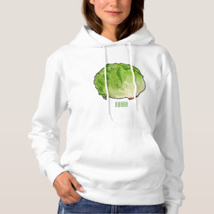 Camiseta Ilustração de desenho animado de alface