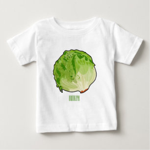 Camiseta Ilustração de desenho animado de alface