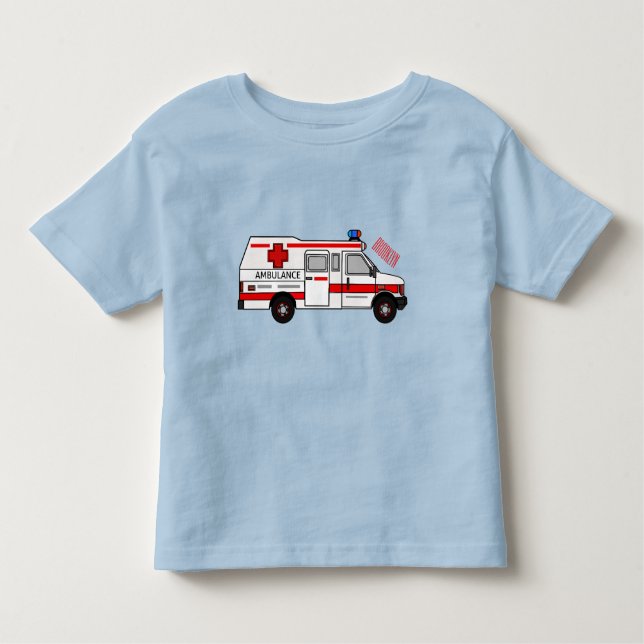 Camiseta Ilustração de desenho animado de Ambulância (Frente)