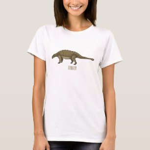 Camiseta Ilustração de desenho animado de Ankylosaurus