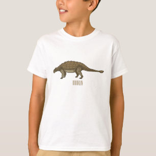 Camiseta Ilustração de desenho animado de Ankylosaurus