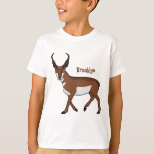 Camiseta Ilustração de desenho animado de antílope de Pr