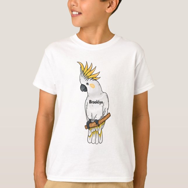 Camiseta Ilustração de desenho animado de ave-coquetel com  (Frente)