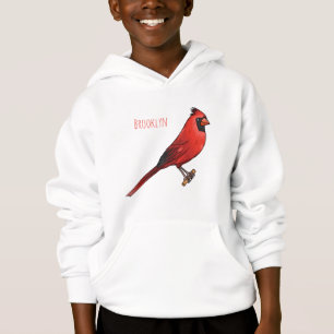 Camiseta ilustração de desenho animado de aves cardeal nort