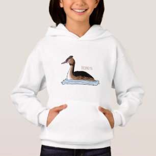 Camiseta ilustração de desenho animado de aves-cinzentas cr