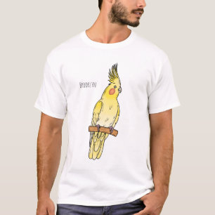 Camiseta Ilustração de desenho animado de aves Cockatiel
