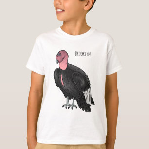 Camiseta Ilustração de desenho animado de aves condor da Ca