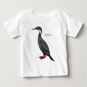 Camiseta Ilustração de desenho animado de aves corvos-verme