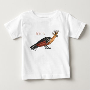 Camiseta Ilustração de desenho animado de aves Hoatzin