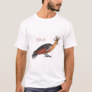 Camiseta Ilustração de desenho animado de aves Hoatzin