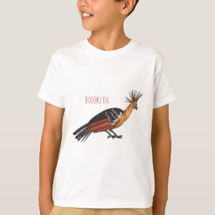 Camiseta Ilustração de desenho animado de aves Hoatzin