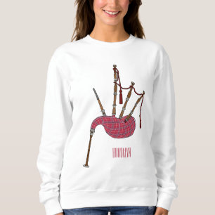 Camiseta Ilustração de desenho animado de Bagpipe