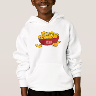 Camiseta Ilustração de desenho animado de batata chips