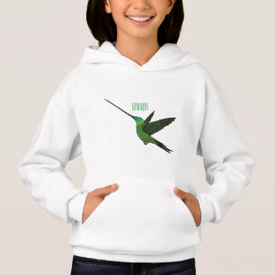Camiseta Ilustração de desenho animado de beija-flor-espada