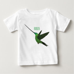Camiseta Ilustração de desenho animado de beija-flor-espada