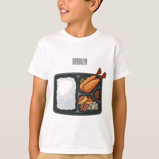 Camiseta Ilustração de desenho animado de Bento (Frente)