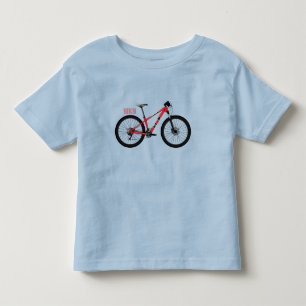 Camiseta Ilustração de desenho animado de bicicleta