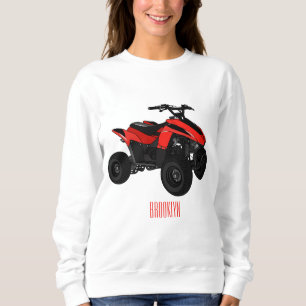 Camiseta Ilustração de desenho animado de bicicleta atv